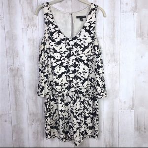 Banana Republic Black & White Floral Romper